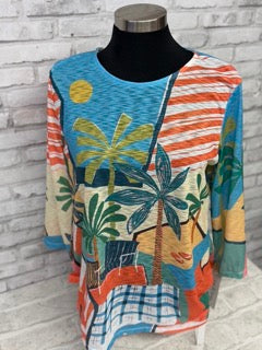 Tops, Round Hem 3/4 Sleeve