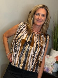 Tops, Draped Knit Sleeveless