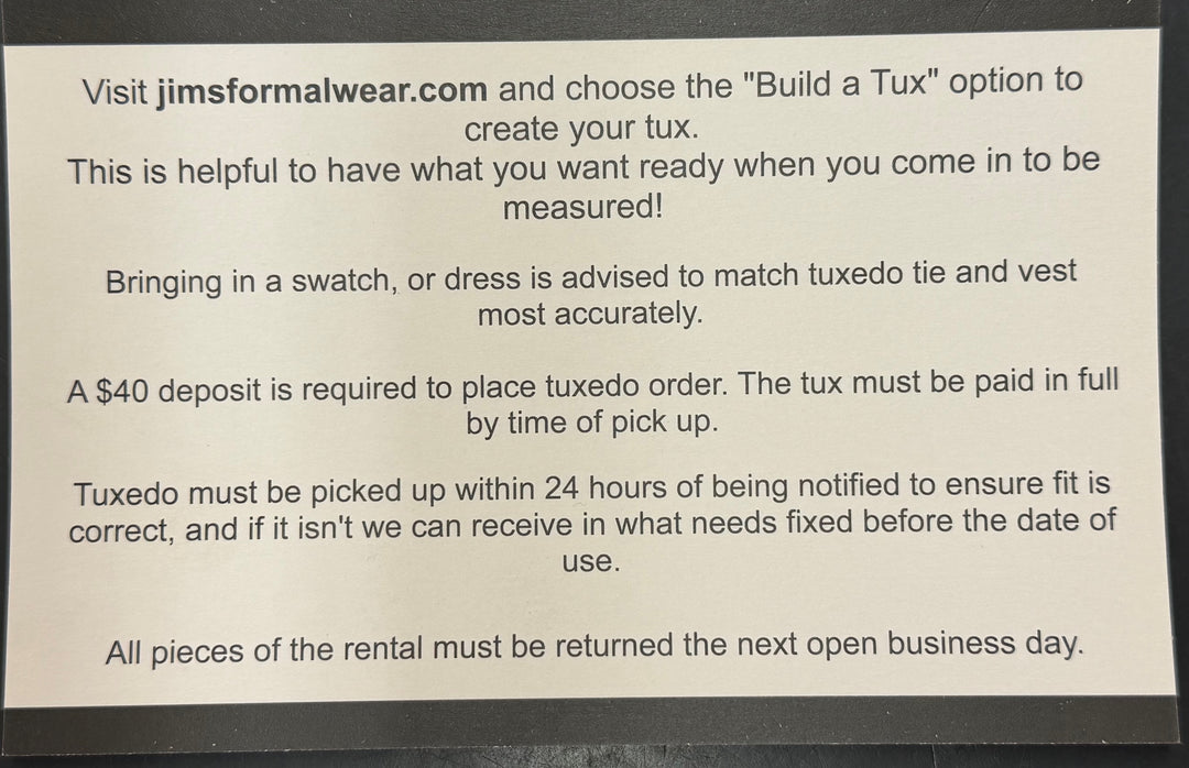 Tuxedo Rental, Platinum Collection