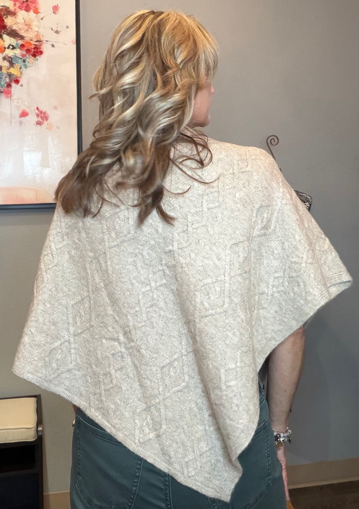 Tops, Cable Poncho Sweater