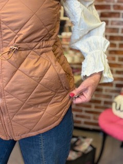 Outerwear, Puff Vest w/Gathering