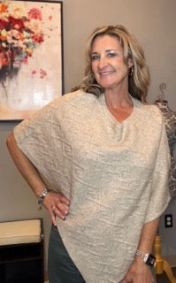 Tops, Cable Poncho Sweater