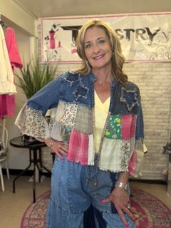 Tops, Boho Tiered Cropped Shrug