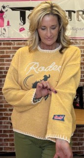 Tops, Rodeo Print Sweater