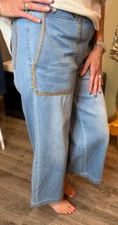 Pants, Whipstitch Pocket Crop
