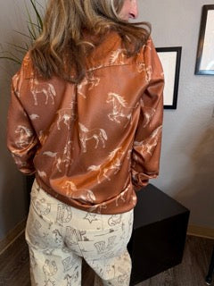 Tops, Button Down Horse Print