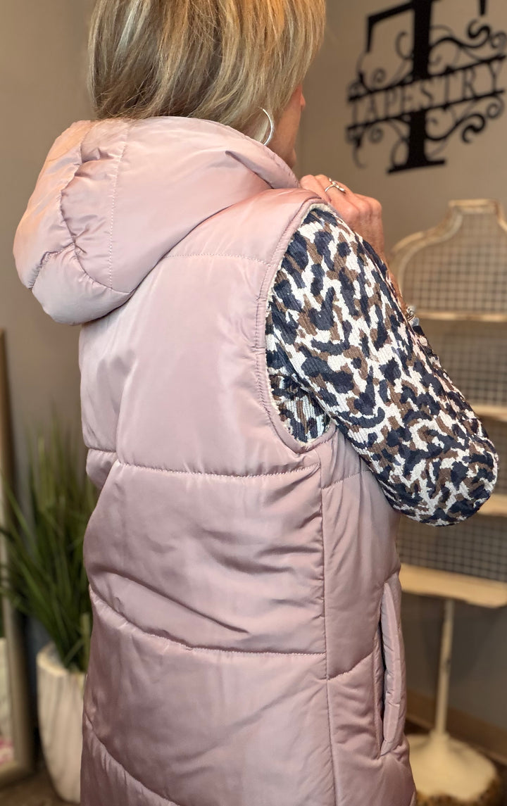 Outerwear, Fauz Fur Lined Long Vest