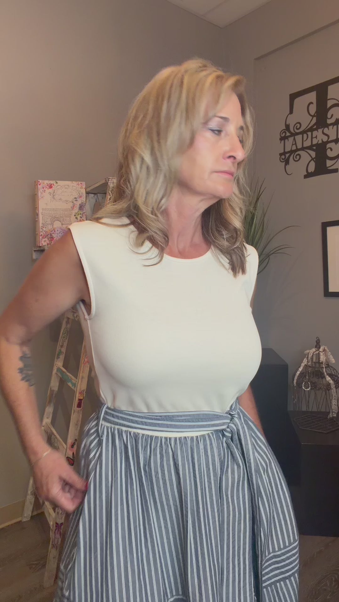 Dresses, Knit & Woven Striped Combo